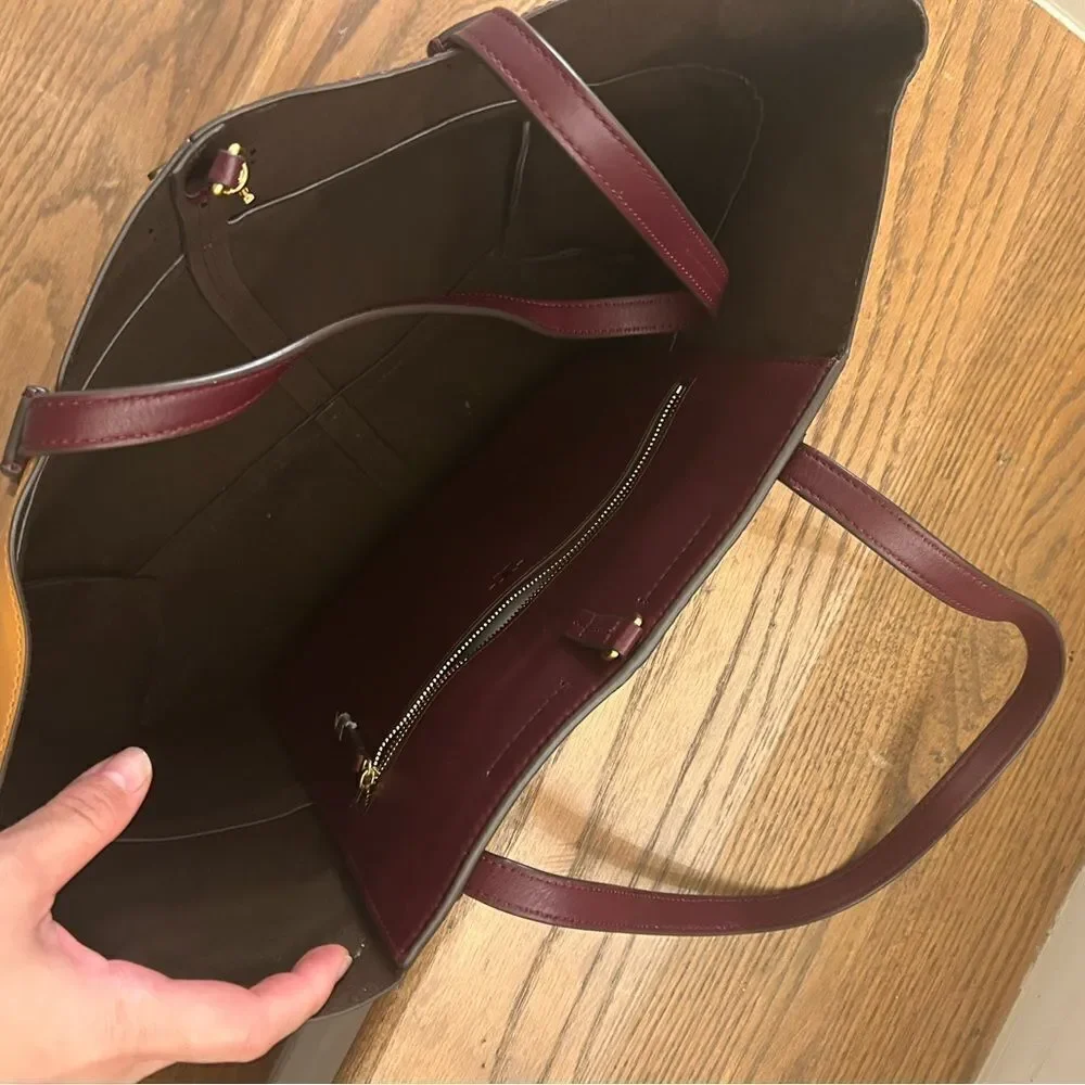 Tory Burch McGraw Embossed Color-Block Tote Bag